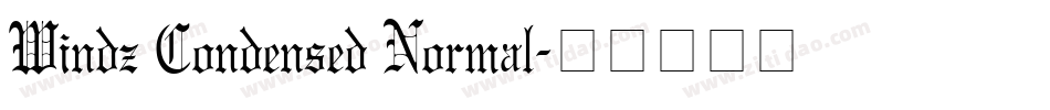 Windz Condensed Normal字体转换